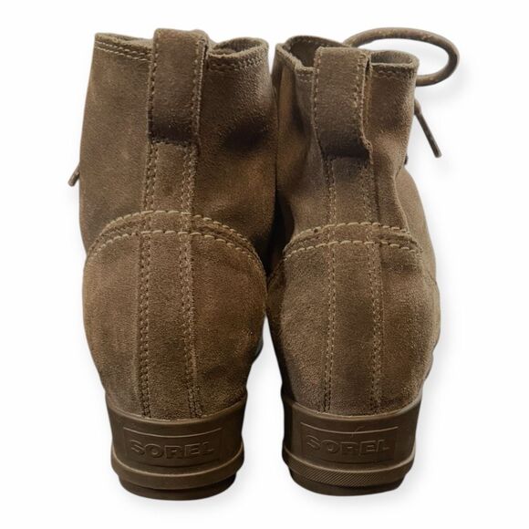 SOREL Women’s Brown Waterproof Leather Evie Lace Wedge Boot Size 11 - Picture 5 of 8